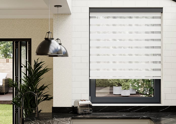 Shine, Linen White - Motorised Day and Night Blind - Image 3